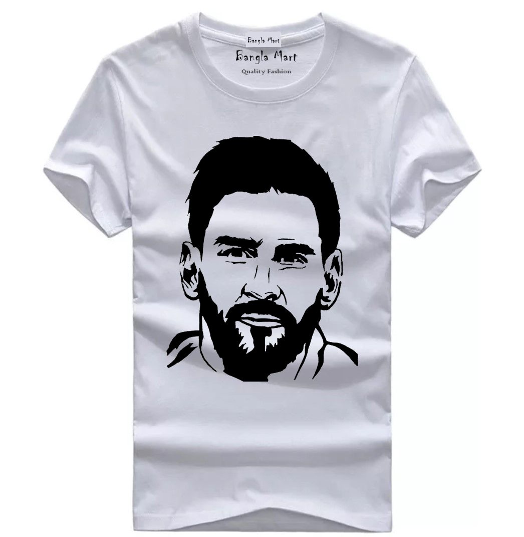 Argentina's Messi Lovers Round Neck Short Sleeve Tshirt
