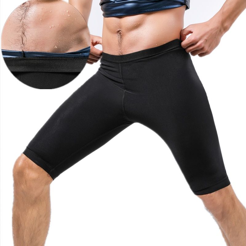 Men's Compression Pants Sauna Sweat Vest waist cincher tank top Short Sleeve Shirt Athletic Sets Gym Clothing Men Workout