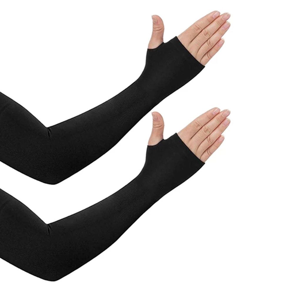 Outdoor Cool Arm Hand Sleeve Sun Protection Hand Fingerless For Slim Hand Gloves 2 pcs