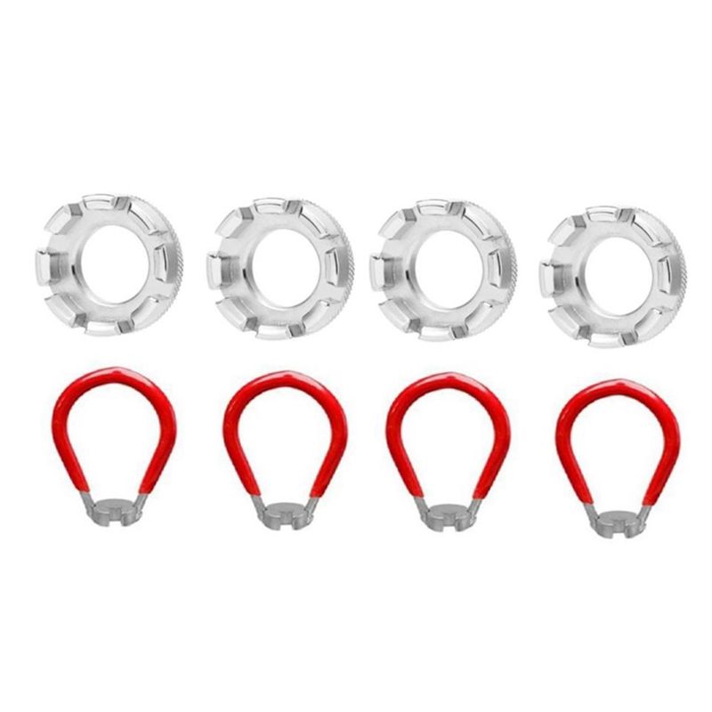8 Pcs Bicycle Spoke Tool Set Bicycle Spoke Key Bicycle Spoke Wrench Wheel Spoke Rim Tool for Repairing Bicycle Wheels