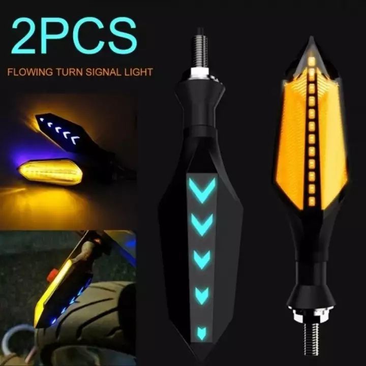 2pcs LED Motorbike Direction Lights Flowing Motorcycle Turn Signal Light Motor Indicator Lamps - Cycle Accessories - Cycle Accessories