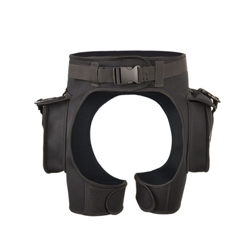 Mens Wetsuit Short Pants Stretch Shorts with Pockets and Quick Release Buckle Adjustable Waist Belt Swimming Diving Shorts