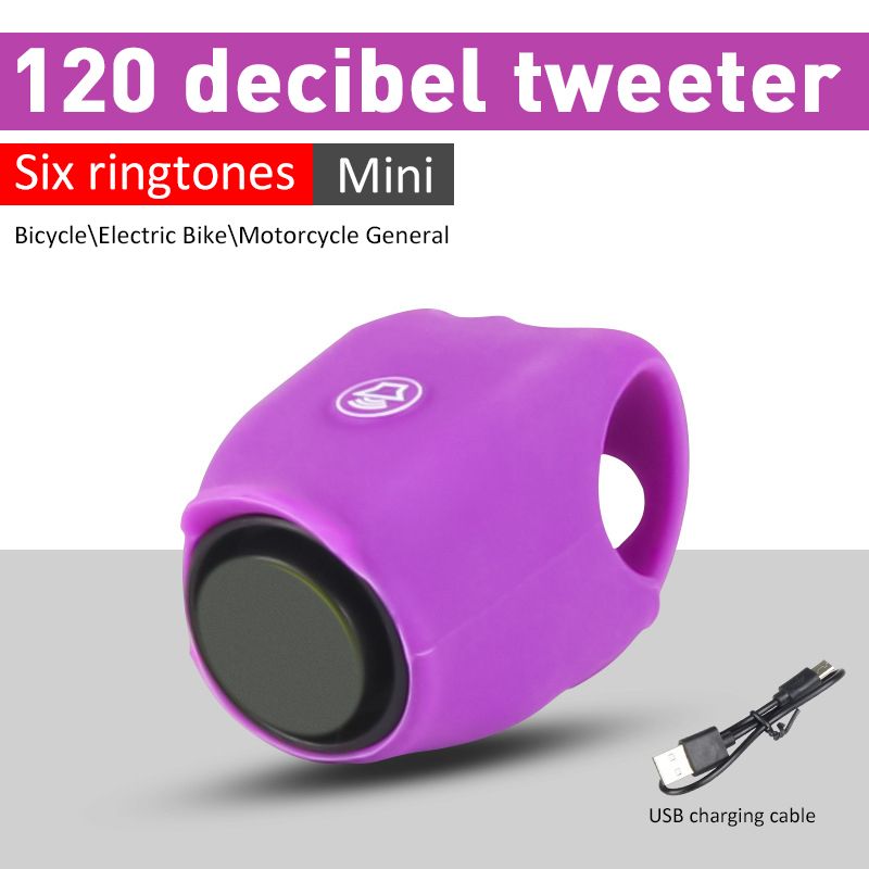 Chargeable Electric Bicycle Bell Mini Portable Silicone MTB Handlebar Bells Waterproof Cycling Bike Bells Horn