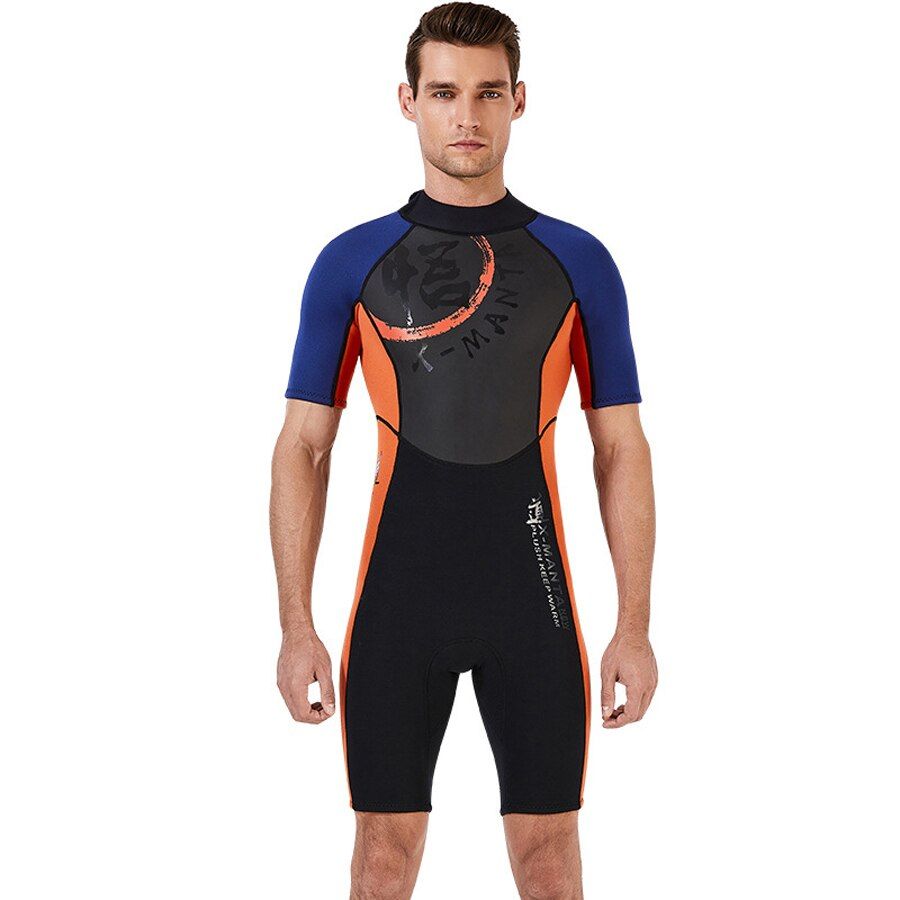 1.5MM Diving Suit Short Sleeves Pants Swimwear Neoprene Wetsuit One-Piece Garment Jump Suit For Men Women Swimming Suit