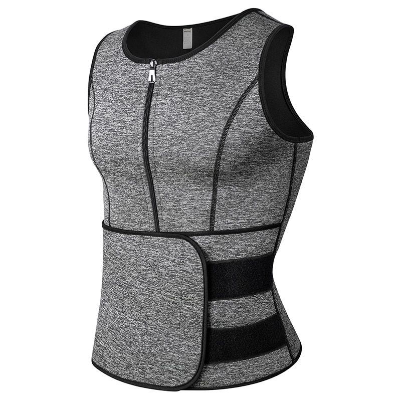 Men Body Shaper Waist Trainer Corset Sauna Suit Sweat Vest Slimming Underwear Weight Loss Shirt Fat Burner Workout Tank Tops
