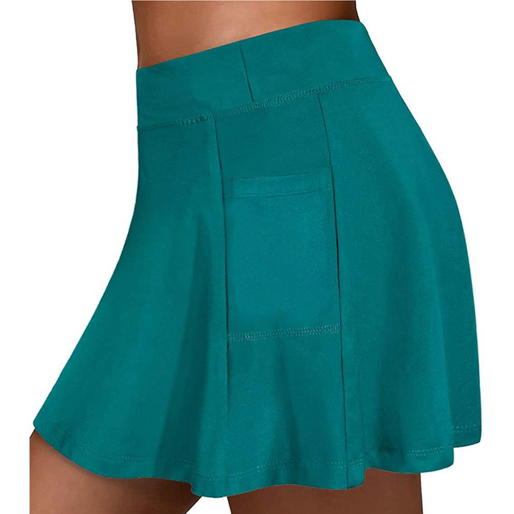 Women  Pocket  Skirt High Waist ennis//badminton Shorts Skirt Fitness Running Yoga Skirt Sportswear