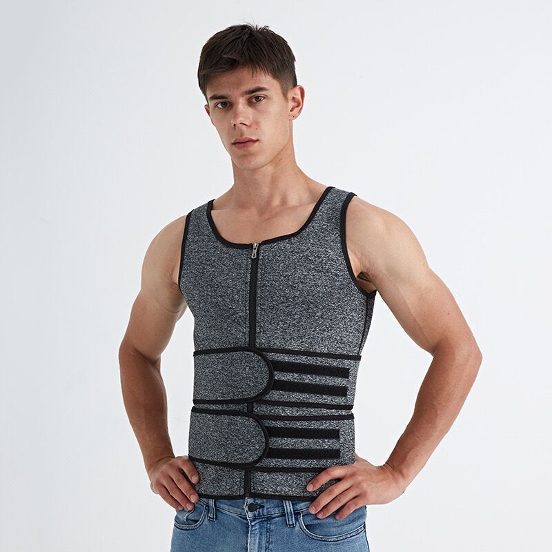 Slimming Belt Body Shaper Men Sauna Vest Waist Trainer faja reductora hombre Compression Belly Underwear Men's Corset Sportsuit