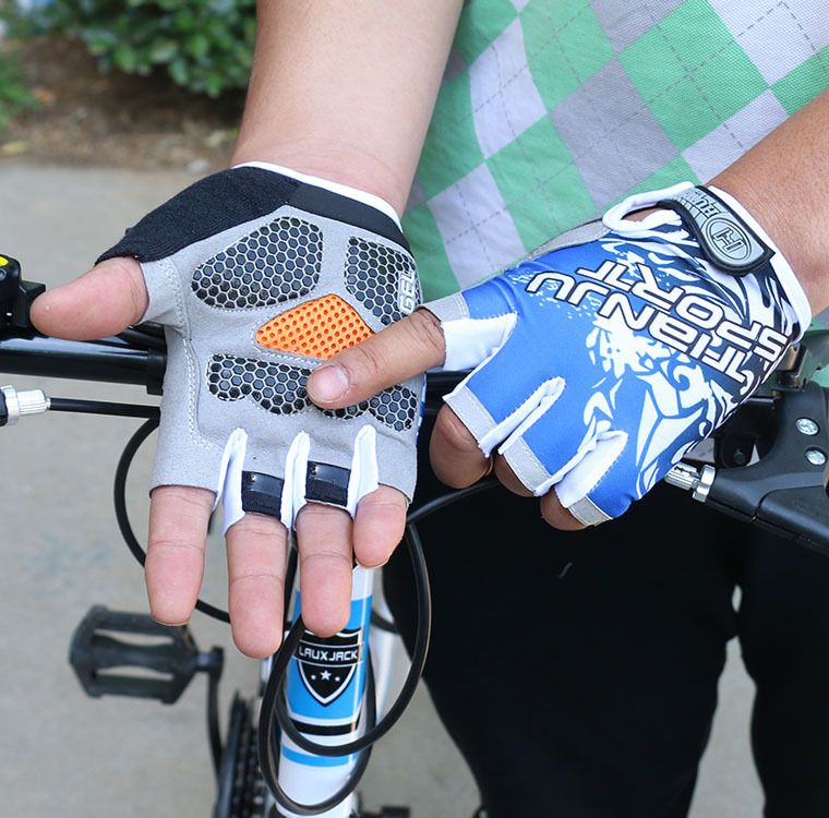 Half Finger stylish 3D GEL Silicone Gloves Men Women Cycling Bike Driving Gym Fitness Workout Jogging Training Cricket fielding catching Gloves