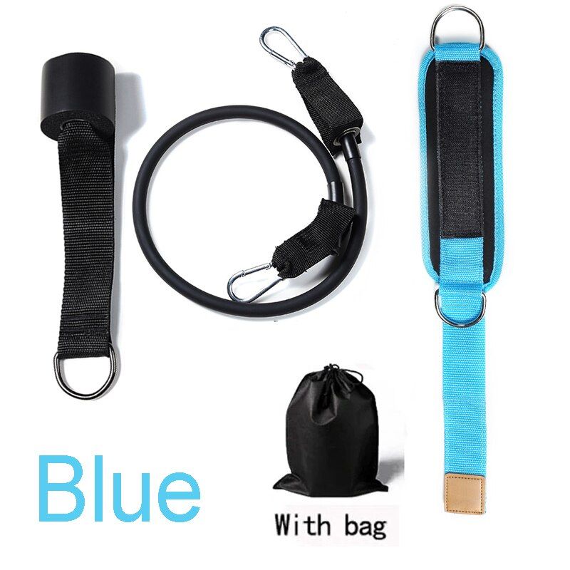 4Pcs Resistance Bands Ankle Straps Double D-ring Adjustable Ankle Guard Strap Fitness Gym Equipment Leg Training Elastic Bands