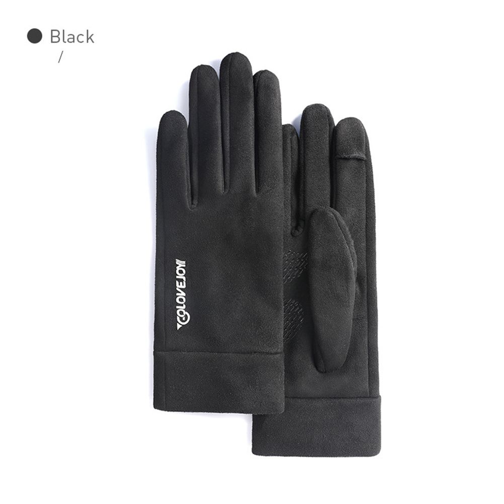 1 Pair Suede loves Outdoor Windproof Non-slip Velvet Warm Fingerless ouch Screen loves