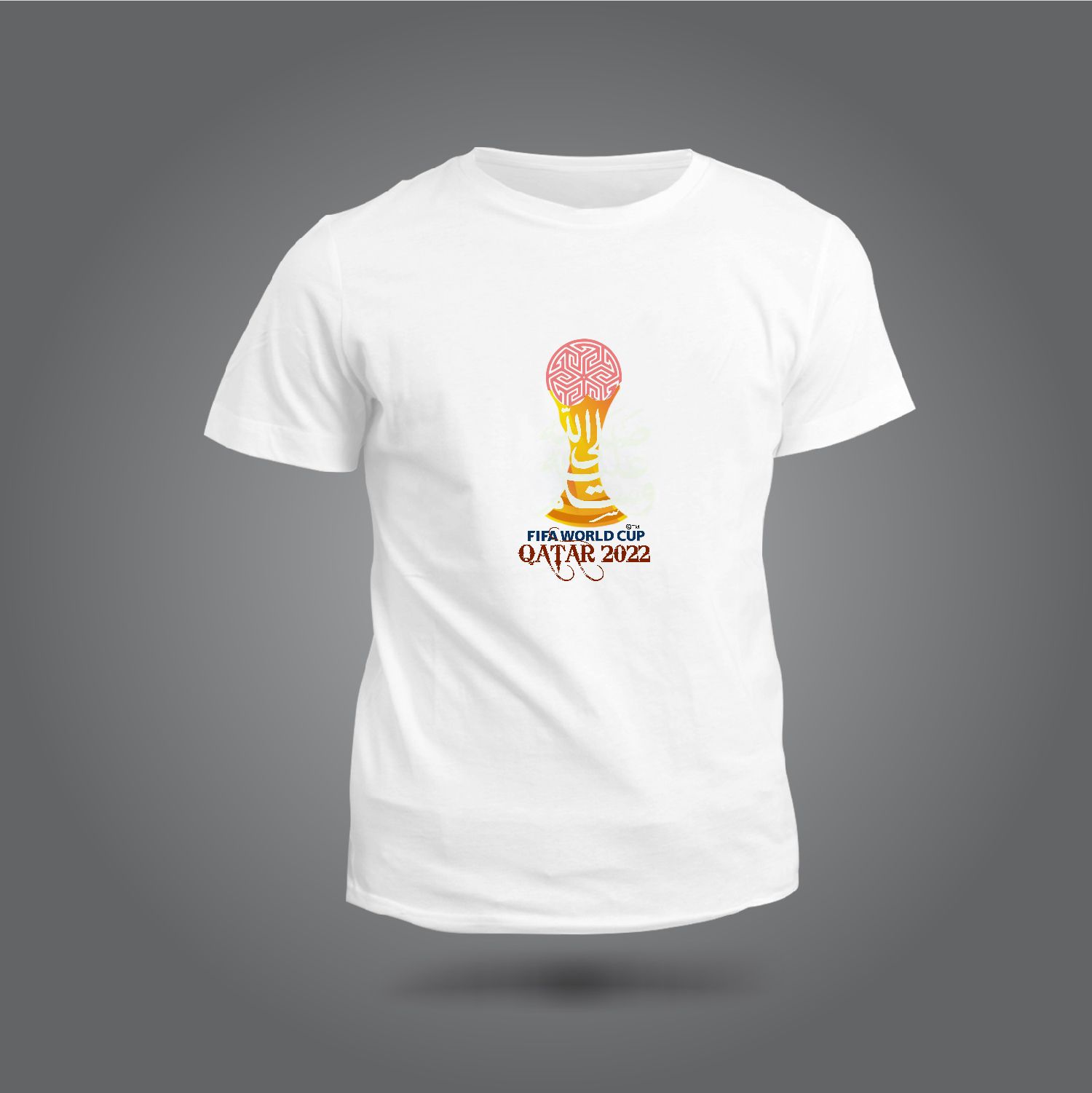 Qatar 2022 World Cup Logo Design Printed T-shirt