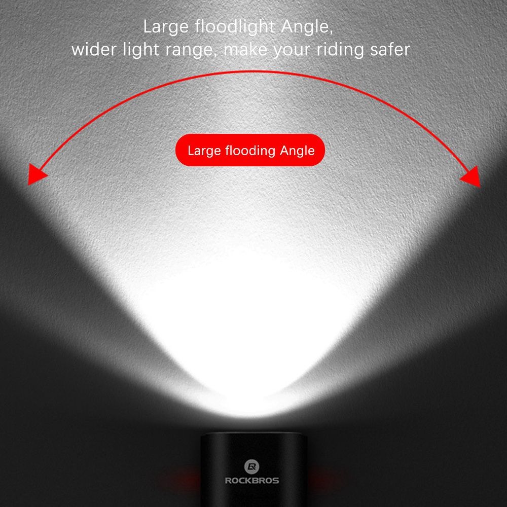 ROCKBROS Bicycle Lamp Night Riding Strong  Flash USB Charging Rainproof