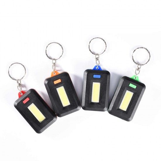 Hojo Mini LED Flashlight Keychain 3 Modes Emergency Portable Pocket COB Torch Lamp for Outdoor Camping Hiking Backpack Light Emergency Light Sticks Multicolor