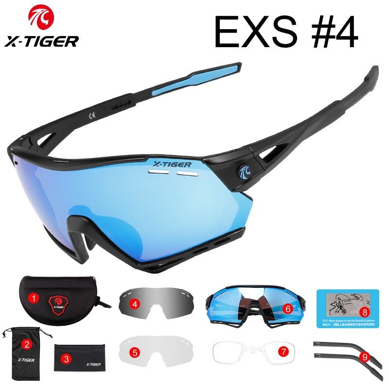 X-TIGER Cycling Glasses 3 Lens Polarized Bicycle Sunglasses Running Fishing Sports Polarized Eyewear Bicicleta Cilismo Lentes