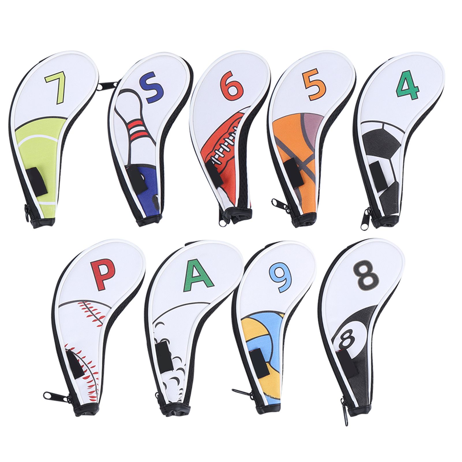 Club Headcover Zipper Iron Covers Digital for All Brands