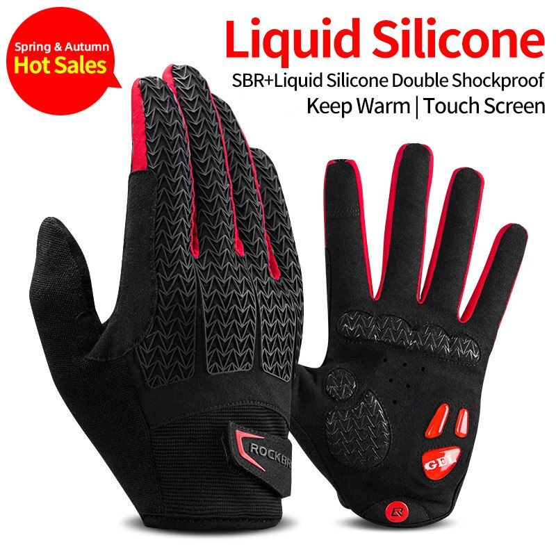 Windproof Cycling Gloves Touch Screen Riding MTB Bike Bicycle Gloves Thermal Warm Motorcycle Winter Autumn Bike Gloves
