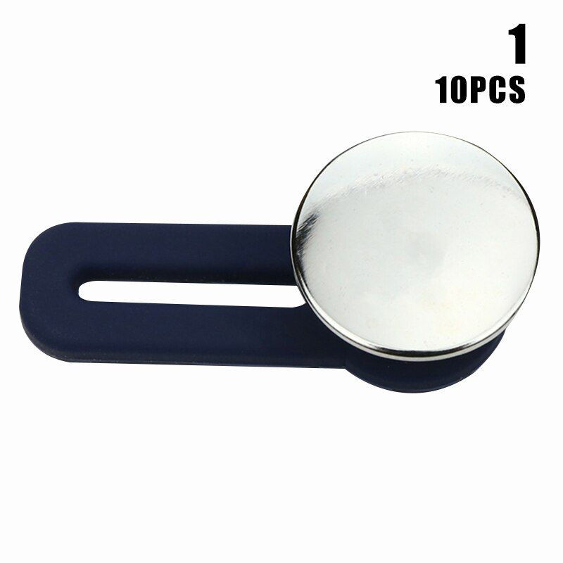 10pcs Jeans Retractable Button Adjustable Detachable Extended Button for Clothing Jeans Waist Band Pant Extender Belt Garment