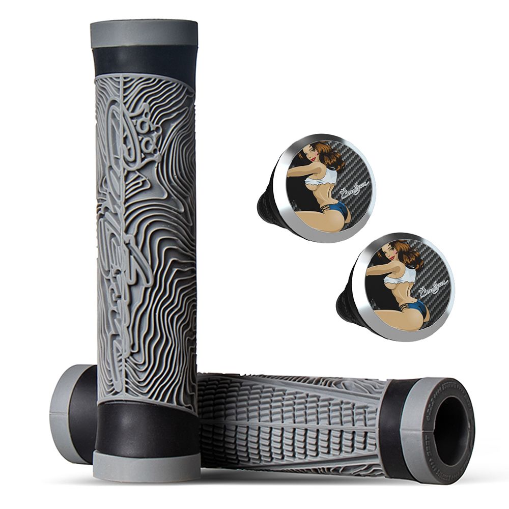 Litepro Shockproof Bike Handlebar Grips 22.2mm Bicycle Grips Non-Slip Soft Silicone Handlebar Cover End for Mountain Bikes Road Bicycles With Box packaging