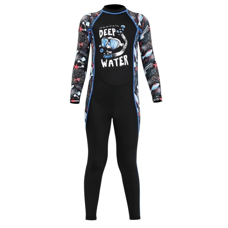 Kids Diving Suit Neoprenes Wetsuit Children For Keep Warm One-piece Long Sleeves UV Protection Swimwear Girls Boys