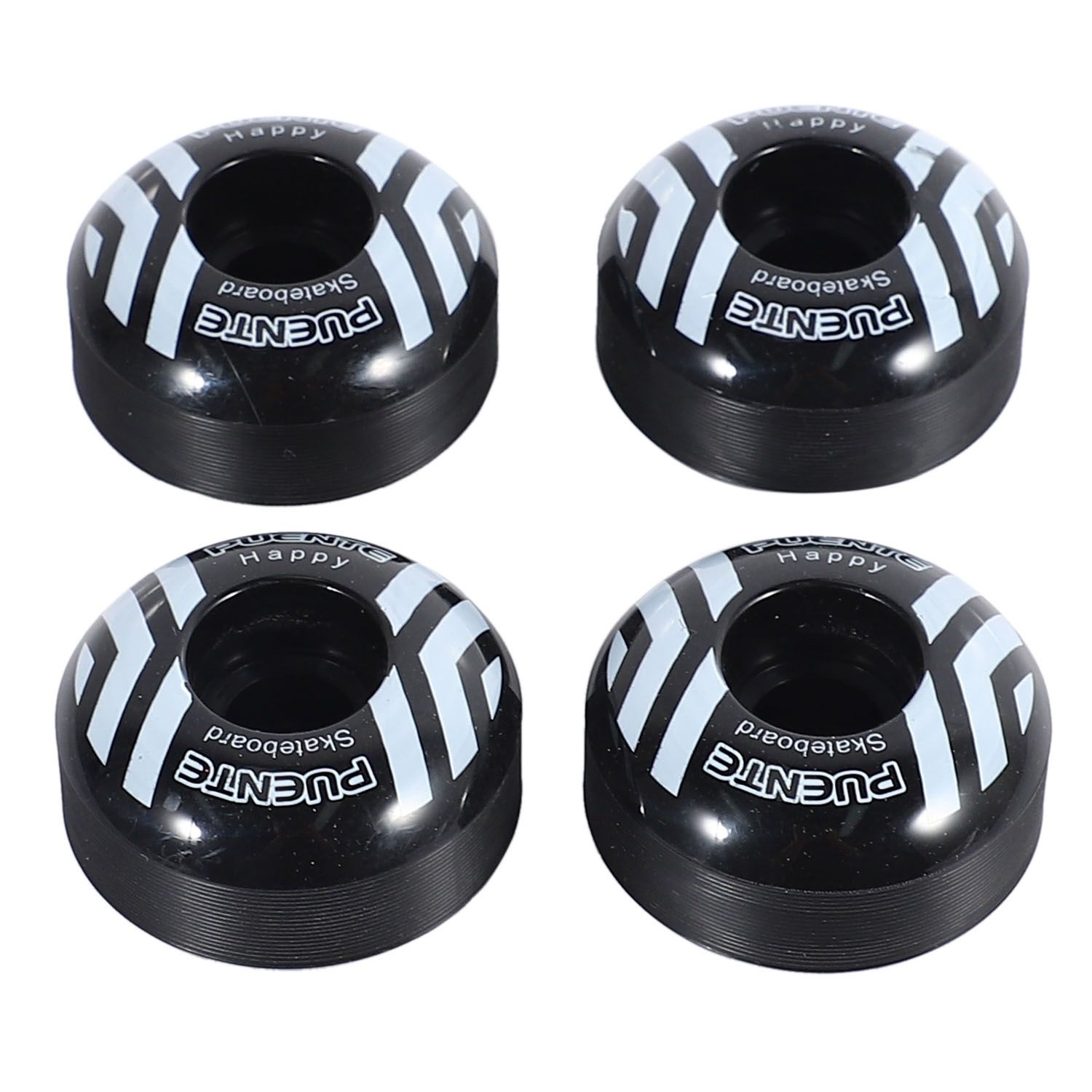 PUENTE Durable 4Pcs/ 52mm Skateboard Wheels Set Cruiser Wheels for Mini Cruiser Skateboard Longboard Black
