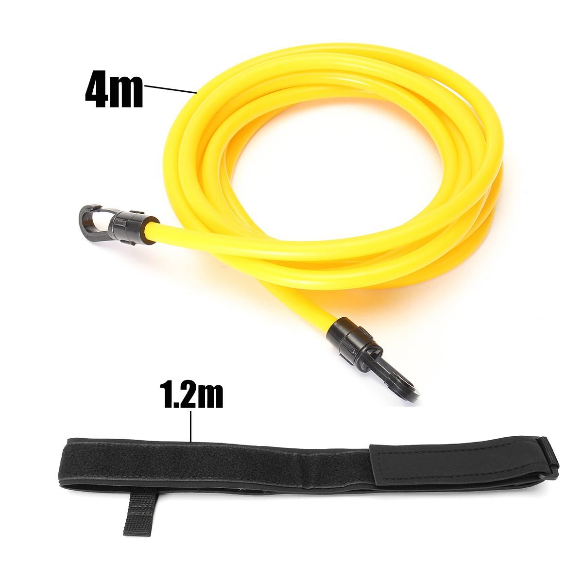 Global collection---Adjustable 4M Swim Training Resistance Belt Safety Strap Rope Swimming Pool Tool