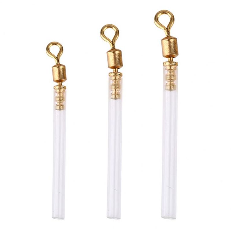 50pcs/Lot New Copper Fishing Swivel Head With Tube Rotatary Float Adapters Sea Fishing Float Buoy Seat Connector Accessories S
