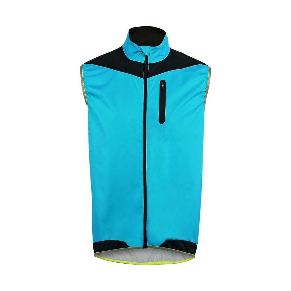 Men Sleeveless Cycling Jersey Full Zipper Breathable Running Tops