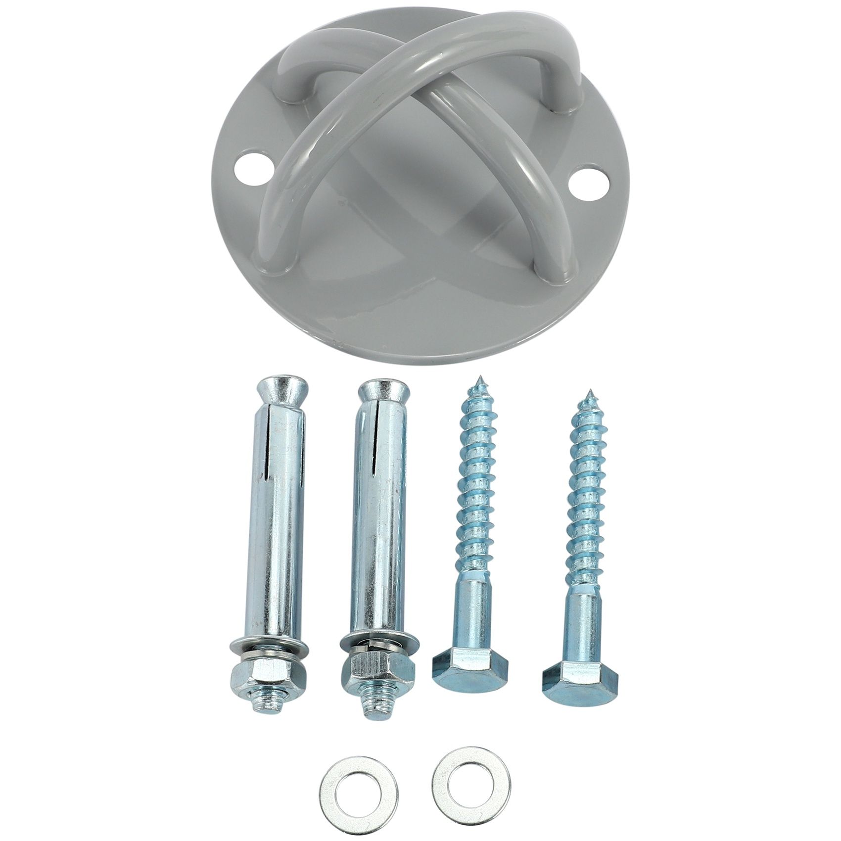 Mount for Suspension Straps Yoga Swing Brackets Resistance Trainer Yoga Wall Mount Anchor for Gymnastic Two Holes Gray