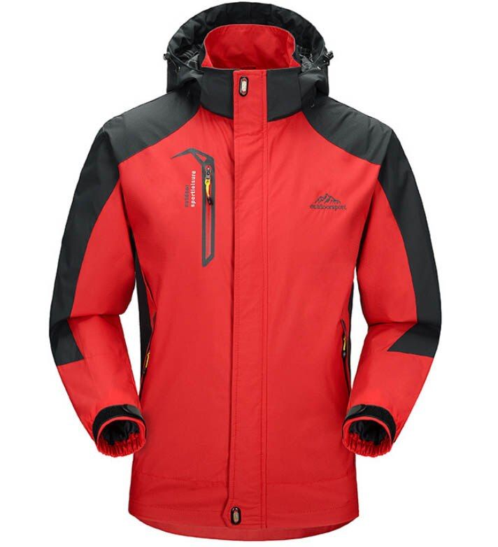 Men Oversized Spring Autumn Waterproof Softshell Hiking Jackets Male Outdoor Camping Climbing Coat Train Freeship