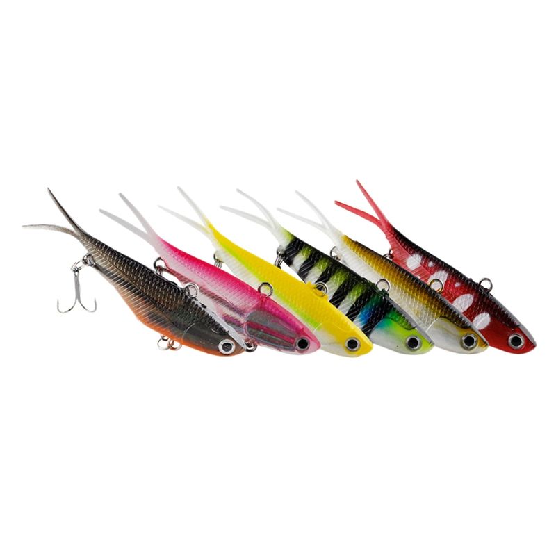 6Pcs/Set Fishing Lure Seawater Fishing Bait Fish Lure Soft Baits Lure Fishing Tackle Hook