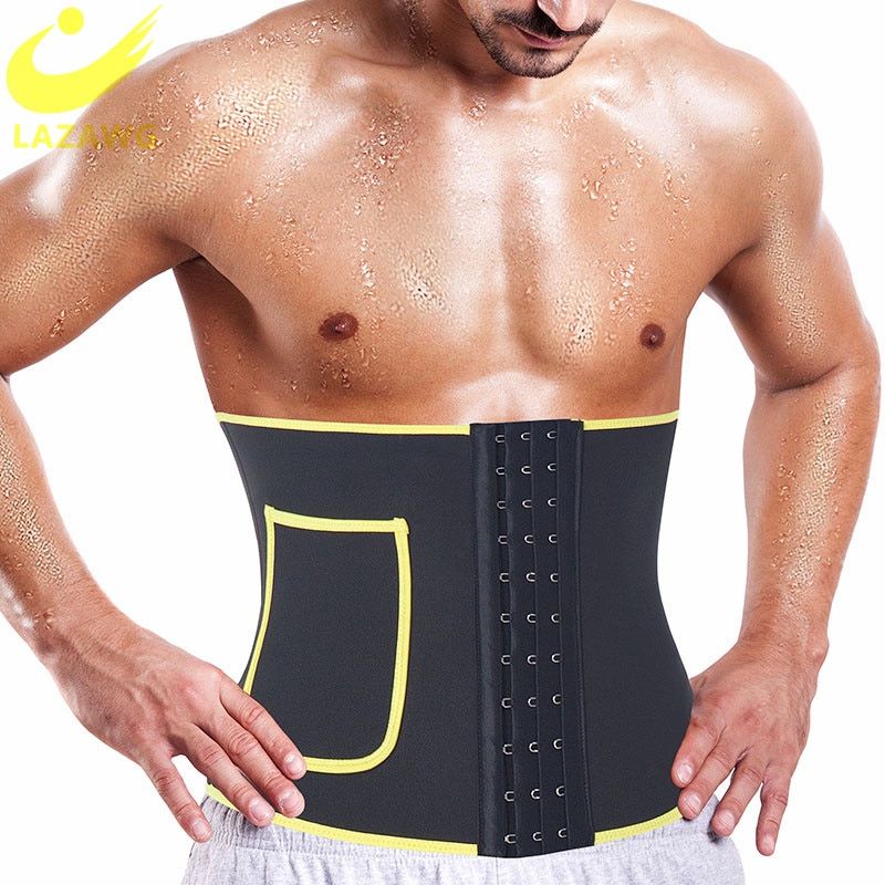 Men Waist Trainer Sauna Sweat Neoprene Belt Slimming Workout Fitness Body Shaper Strap Fitness Weight Loss Trimmer Belly