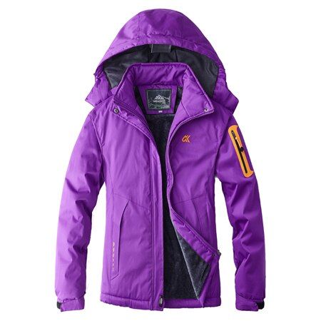 JACKSANQI Men's Women's Thick Fleece Waterproof Jackets Winter Outdoor Sports Warm Coats Thermal Ski Camping Hiking Parkas RA306