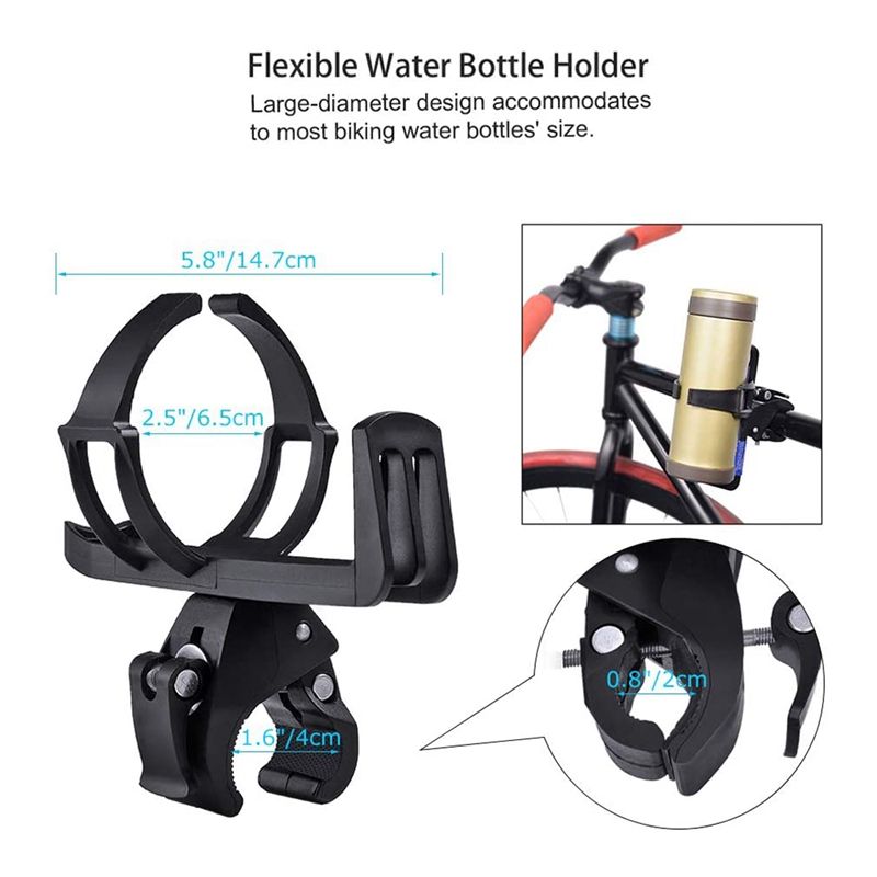 Buckle Water Bottle Rack Mountain Bike Outdoor Riding Cup Holder with Bicycle Rear Seat Cushion Armrest Footrest Set