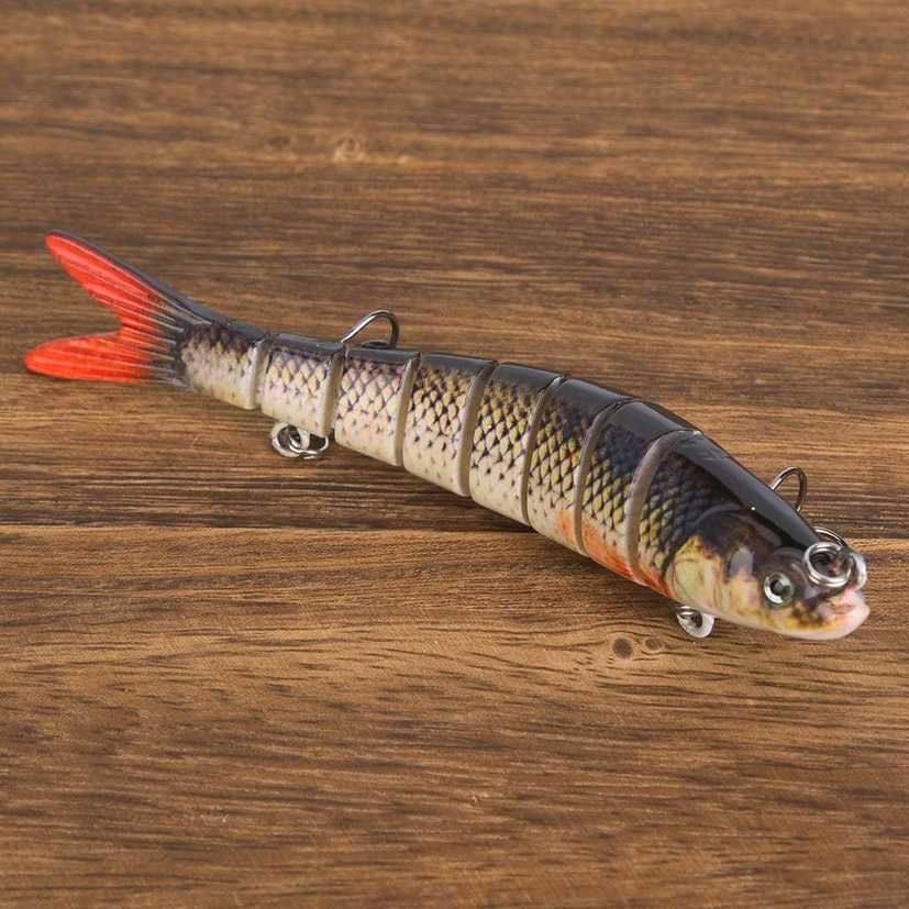 10cm Multi Sections Artificial Fishing Lure Bait Sea Tackle Sinking Wobblers with Hook