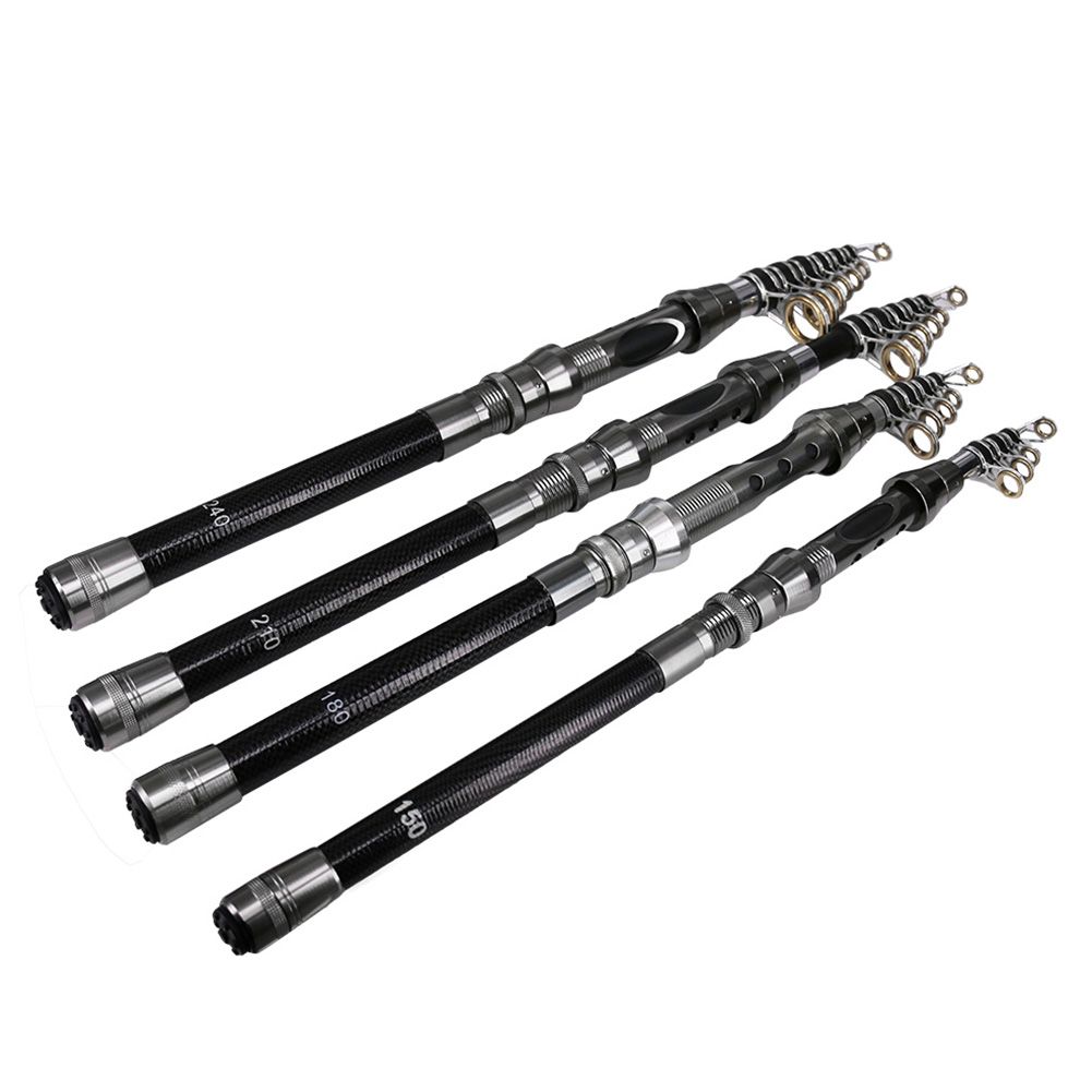 Yfashion Portable Retractable Fishing Rod Carbon Fiber Rod Super Short Spinning Fishing Rod