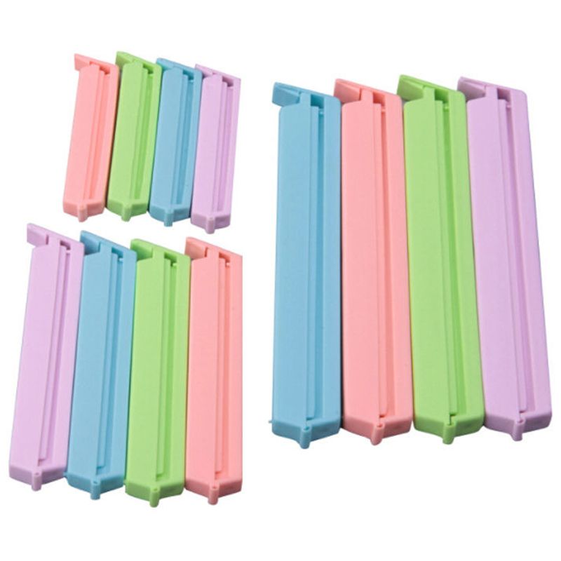 12x Kitchen Plastic Storage Food Snack Seal Sealing Bag Clips Sealer Clamp S,M,L