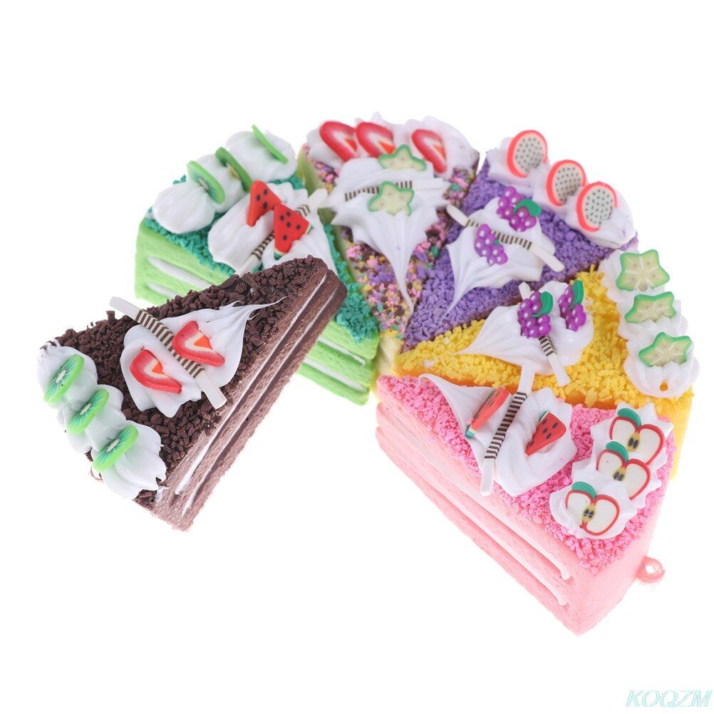 1pcs 7*5cm Soft Shortcake Dessert Fridge Magnets High Grade Ultra Realistic Fake Food slow rising Kid Toy Gift Colorful
