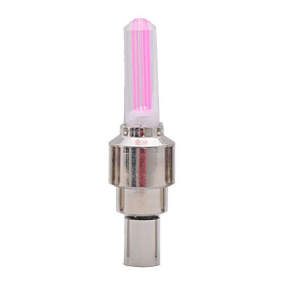 2PCS Bike Car Motorcycle Wheel Tyre Valve Cap Flash LED Light Lamp Accessories