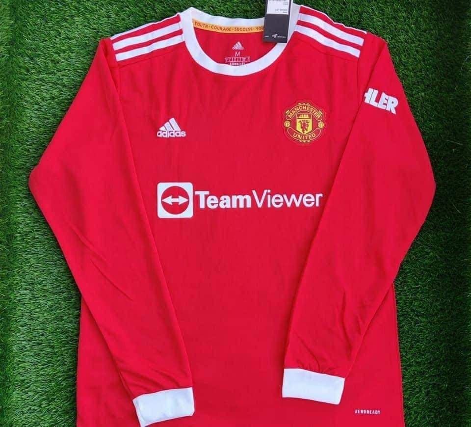 Manchester united jersey full sleeve 21/22 Thai quality fabric /  Man u jersey full hata