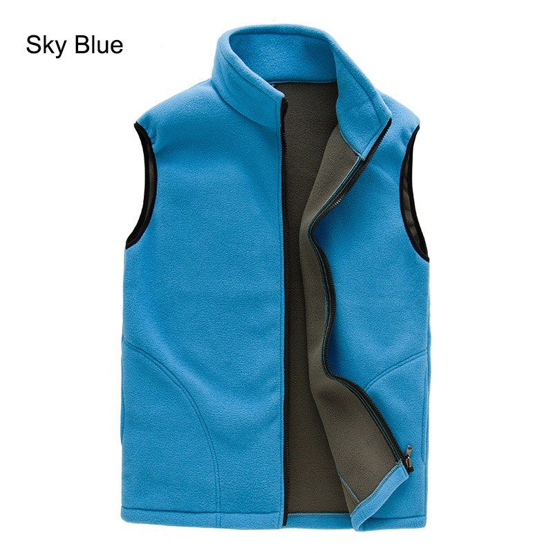 Men's Fleece Softshell Vest Outdoor Fishing Hiking Jackets Climbing Male Warm Sleeveless Jackets M-3XL