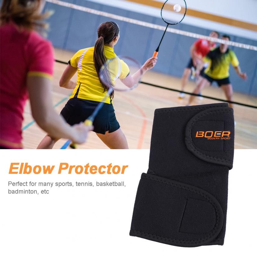 Adults Sports Safety Elbow Pad Support Br e Protector Guard Strap for Outdoor Sport Tennis Basketball Badminton