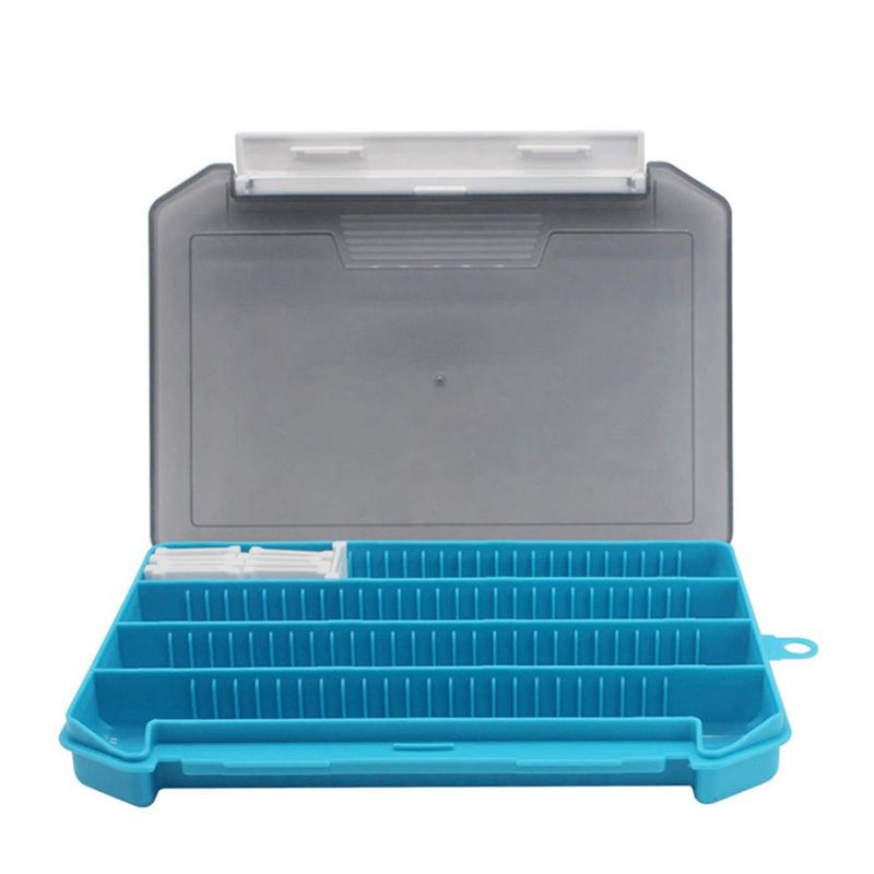 Fishing Tackle Box, Bait Case Single-Layer Multifunctional PP Plug-in Lure Storage Box for Fishing Lover Blue