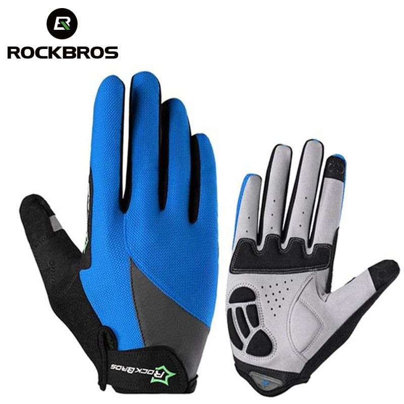 ROCKBROS Cycling Gloves Sponge Pad Long Finger Motorcycle Gloves For Bicycle Mountain Bike Glove Touch Screen MTB Gloves
