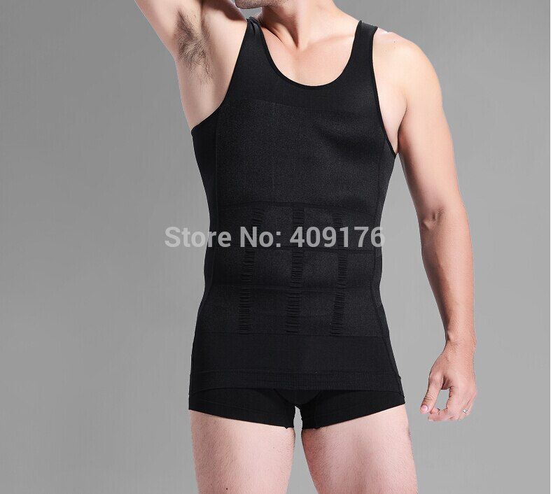 Men Abdominal Tank Tops Gynecomastia Underwear Body Shaper Slim T Shirts Compression Belly Chest Vest Waist Trainer Prayger 8231
