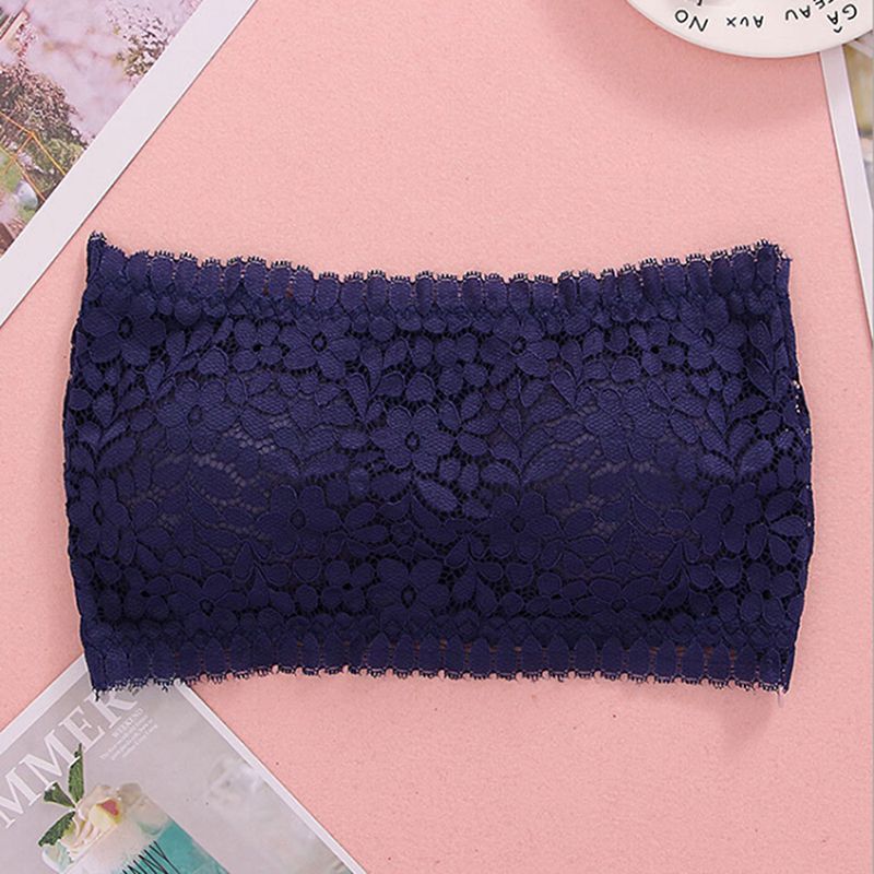 Premium Lace Tube Strapless Padded Push Up Bra For Women