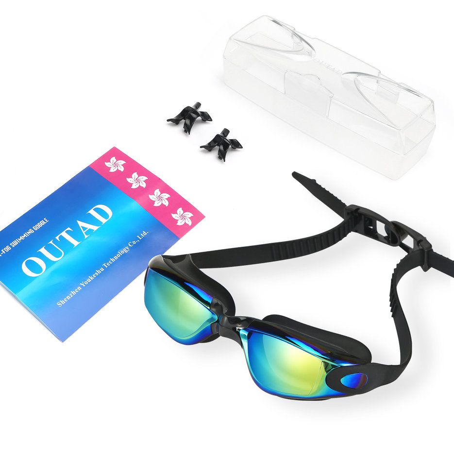 OUTAD Anti Fog UV Protection Triathlon Swim Swimming Goggles No Leaking