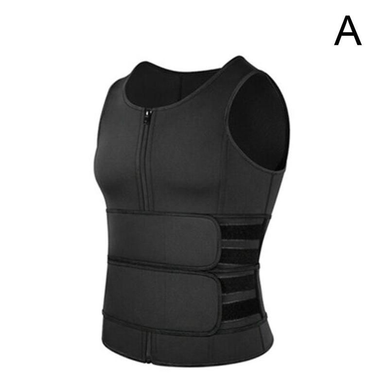 Men’s Corset Top Shapewear Adjustable Slimming Waist Trainer Body Shaper Sauna Vest Double Belt Abdomen Burn Fat Fitness Tops