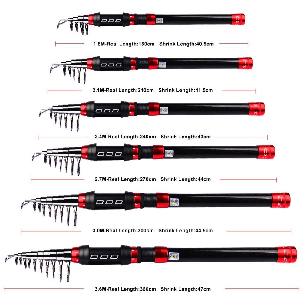 Fishing Rod Short Section Small Sea Rod Mini Portable Carbon Small Sea Rod Small Cast Rod Red Fishing Rod with Portability