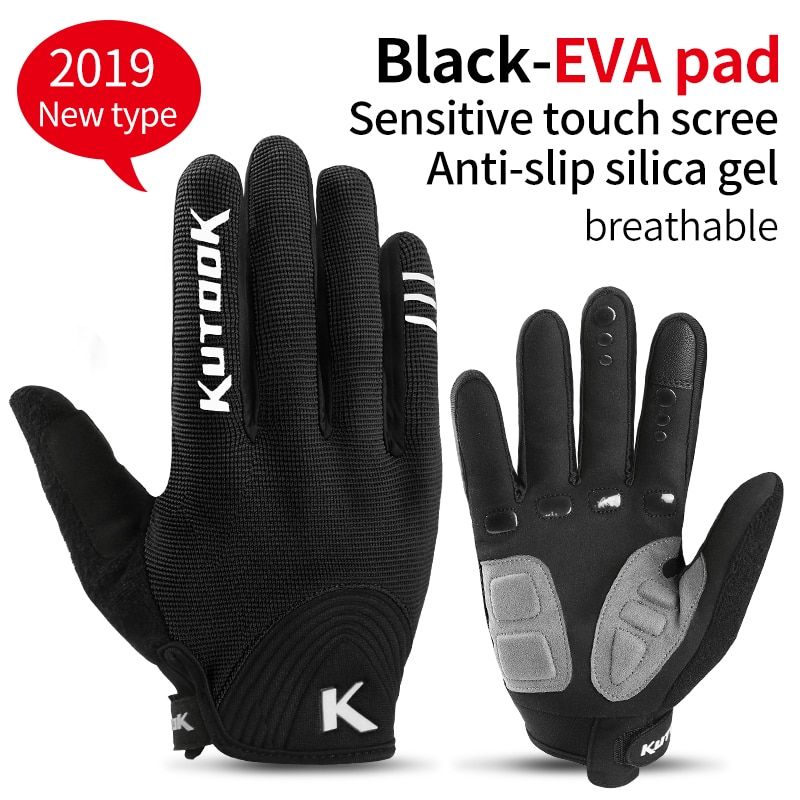 KUTOOK Cycling Gloves Full Finger Men Women Shockproof Bike Gloves Ski Outdoor Camping Hiking Motorcycle MTB Gloves Bike