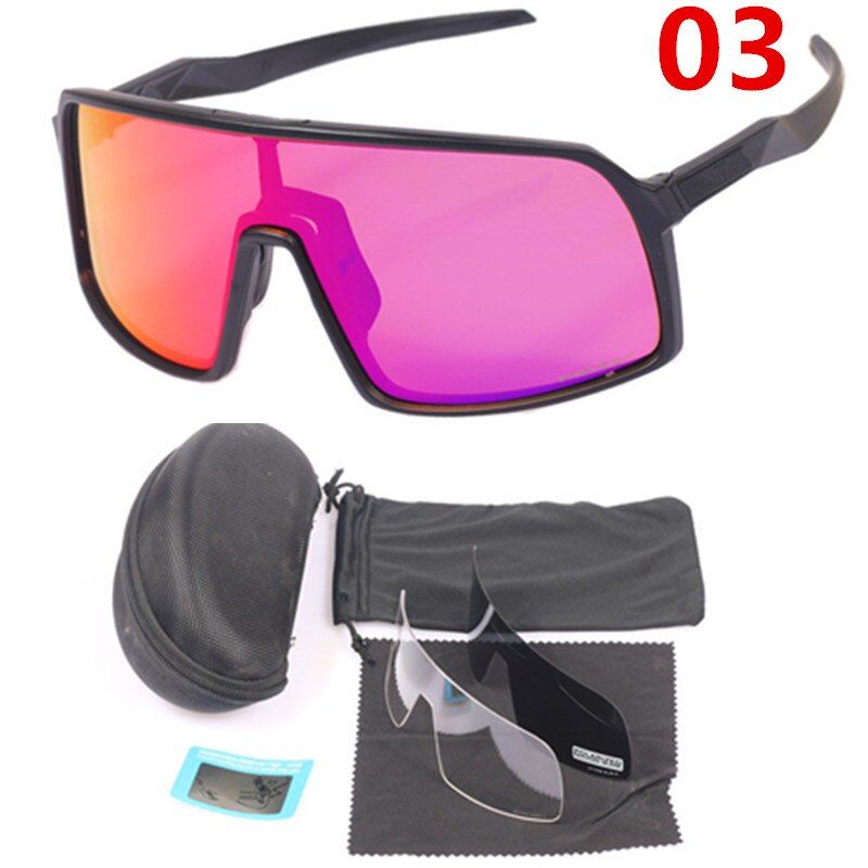 3 Lens Road Cycling Sunglasses Red Polarized Bike Glasses Bicycle Mtb UV400 Goggles Sport Running Eyewear Wilier D
